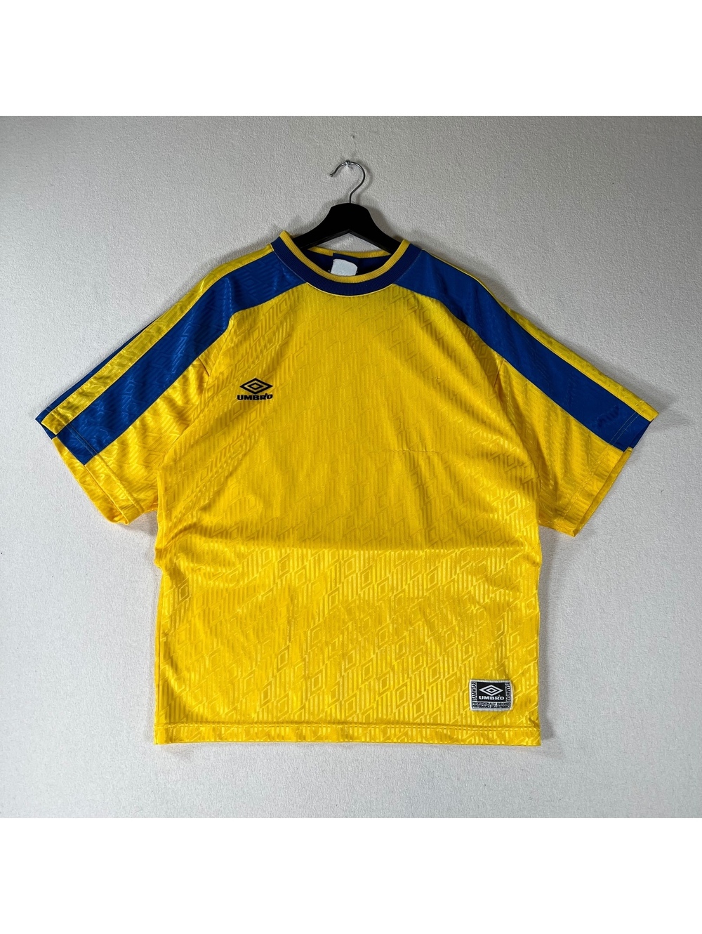 Vintage 90s yellow blank Umbro jersey kit Made In Canada